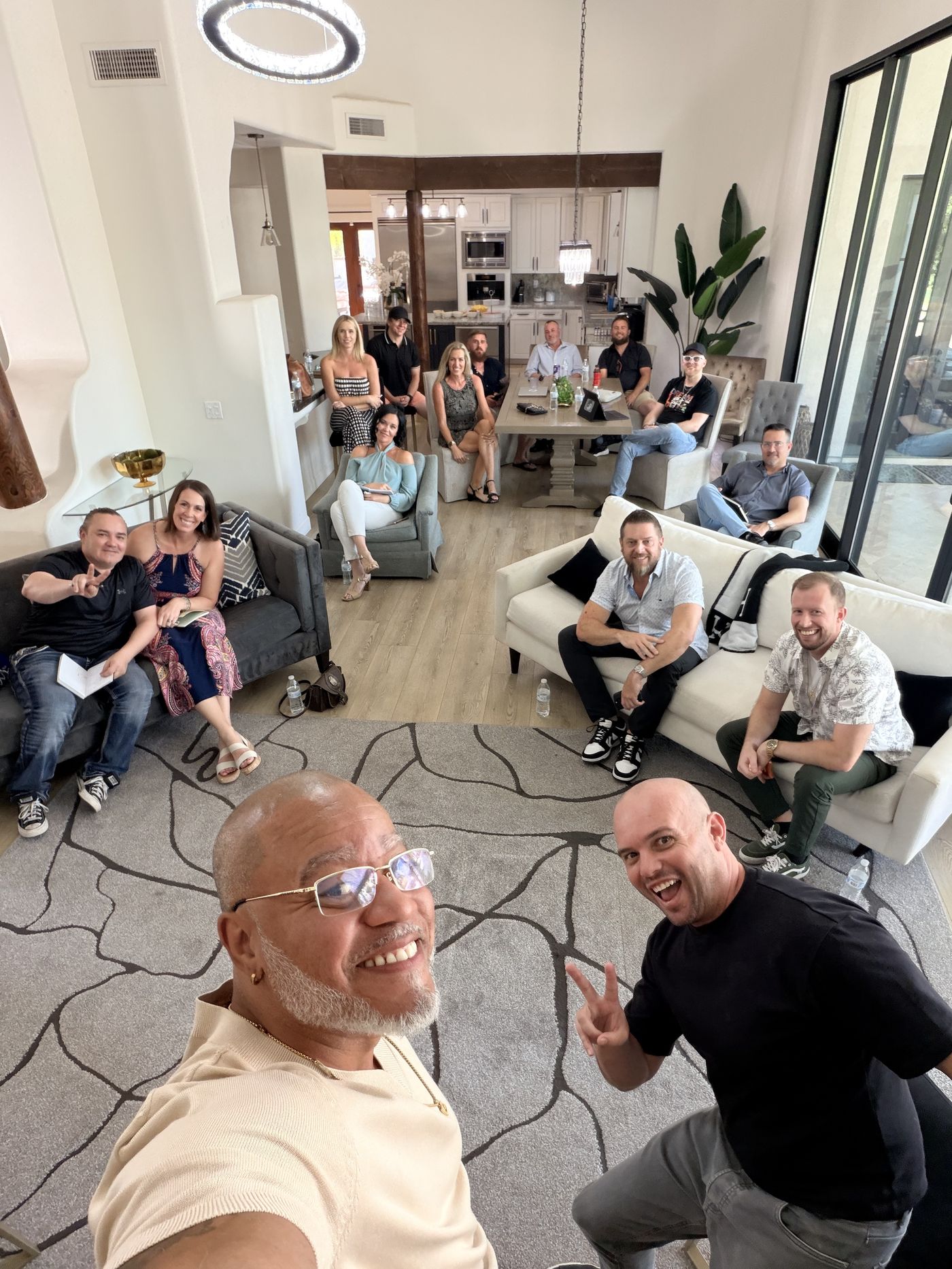 Princeton Clark and attendees at a private leadership gathering