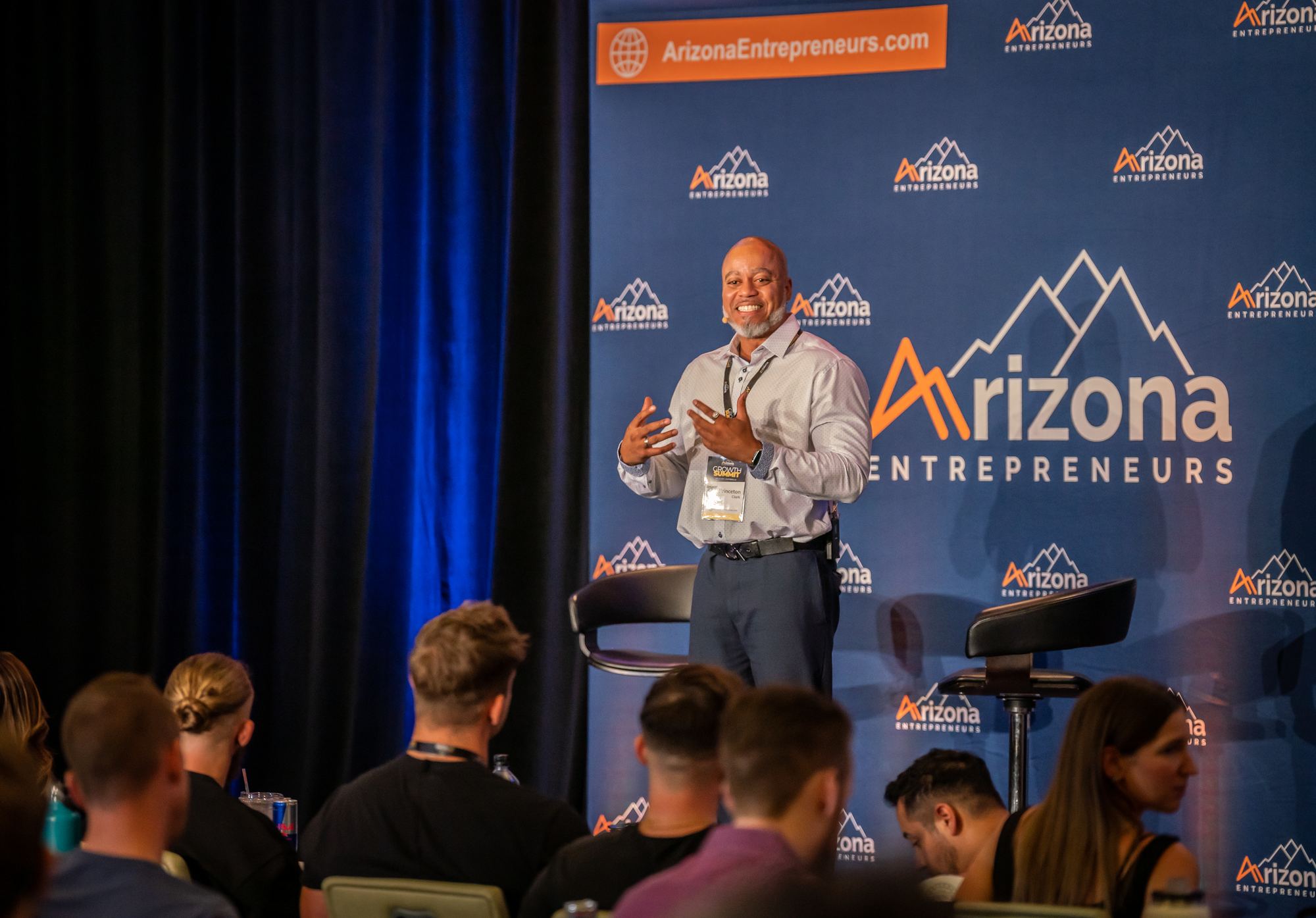 Princeton Clark delivering a keynote